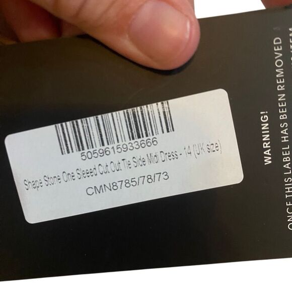 Pretty Little Thing  NWT tan size 14 dress one sleeve cut outs - Picture 7 of 11